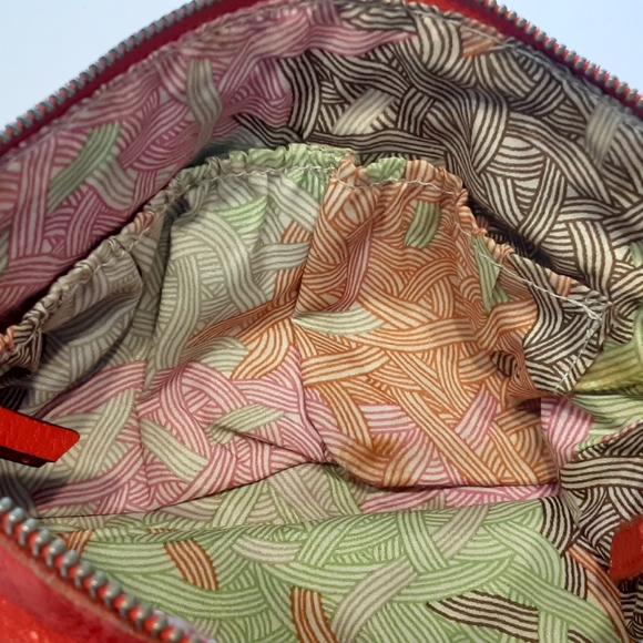 The Sak Red Midsize 100 % Leather Crossbody Purse - Picture 8 of 9